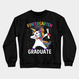 Dabbing Unicorn Kindergarten Graduation Gift Crewneck Sweatshirt